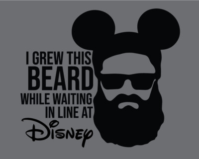 I Grew This Beard Waiting In Line at Disney shirt Vacation Mens Dad Disneyland