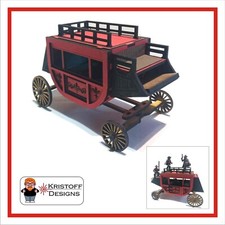 Old Wild West Cowboy STAGE COACH 25mm 28mm Terrain Accessory painted stagecoach
