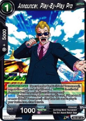 Dragon Ball Super TCG 4x Announcer, Play-By-Play Pro - TB2-067 - Uncommon 4x