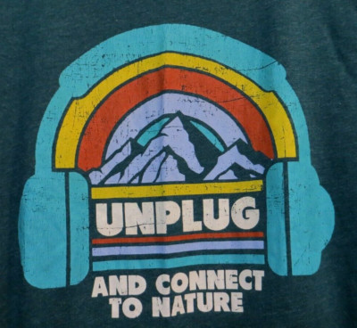Thereabout Shirt Girls XL 18/20 Multicolor Tee Unplug And Connect to Nature Top