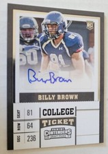 2017 Panini Contenders Draft Picks Football Card #259 Billy Brown RC Auto