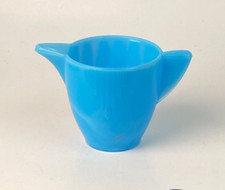 Akro Agate Tea Set Large Light Blue Teapot Interior Panel 2-5/8" 