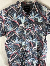 Rip Curl Surf Button Up Aloha Hawaiian Short Sleeve Shirt XL w/Free shipping