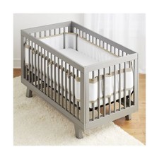 BreathableBaby Breathable Mesh Liner for Full-Size Cribs, Deluxe 4mm Mesh, Na...