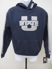 New Utah State Aggies Youth Sizes S/M/L Small Blue Long Sleeve Hoodie