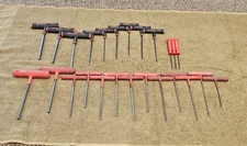25 Eklind T-Handle Hex Wrench Set 1/4 7/32 3/16 5/32 9/64 1/8 7/64 3/32 5/64 Sae