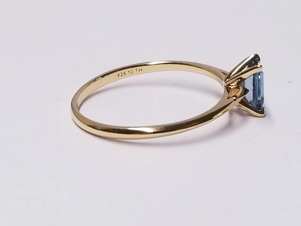 Anillo Linjer Baguette Topacio Azul Londres - Charlotte Talla 10 Foto 3 de 4