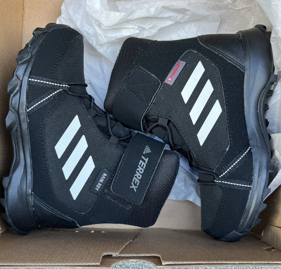 Adidas Unisex Niños Terrex Nieve Negro/Blanco CF CP CW Talla 12K EE. UU. BNWB Foto 3 de 4