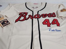 Hank Aaron Signed Autographed Auto 1963 Milwaukee Braves XL Jersey Steiner COA