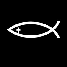 Christian Jesus Fish Cross Sticker Decal