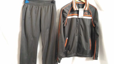 tuta asics nera arancione