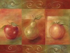 Ceramic Backsplash Tile Mural Fruit Vegetable Kitchen/Bathroom - Fruit Swirl