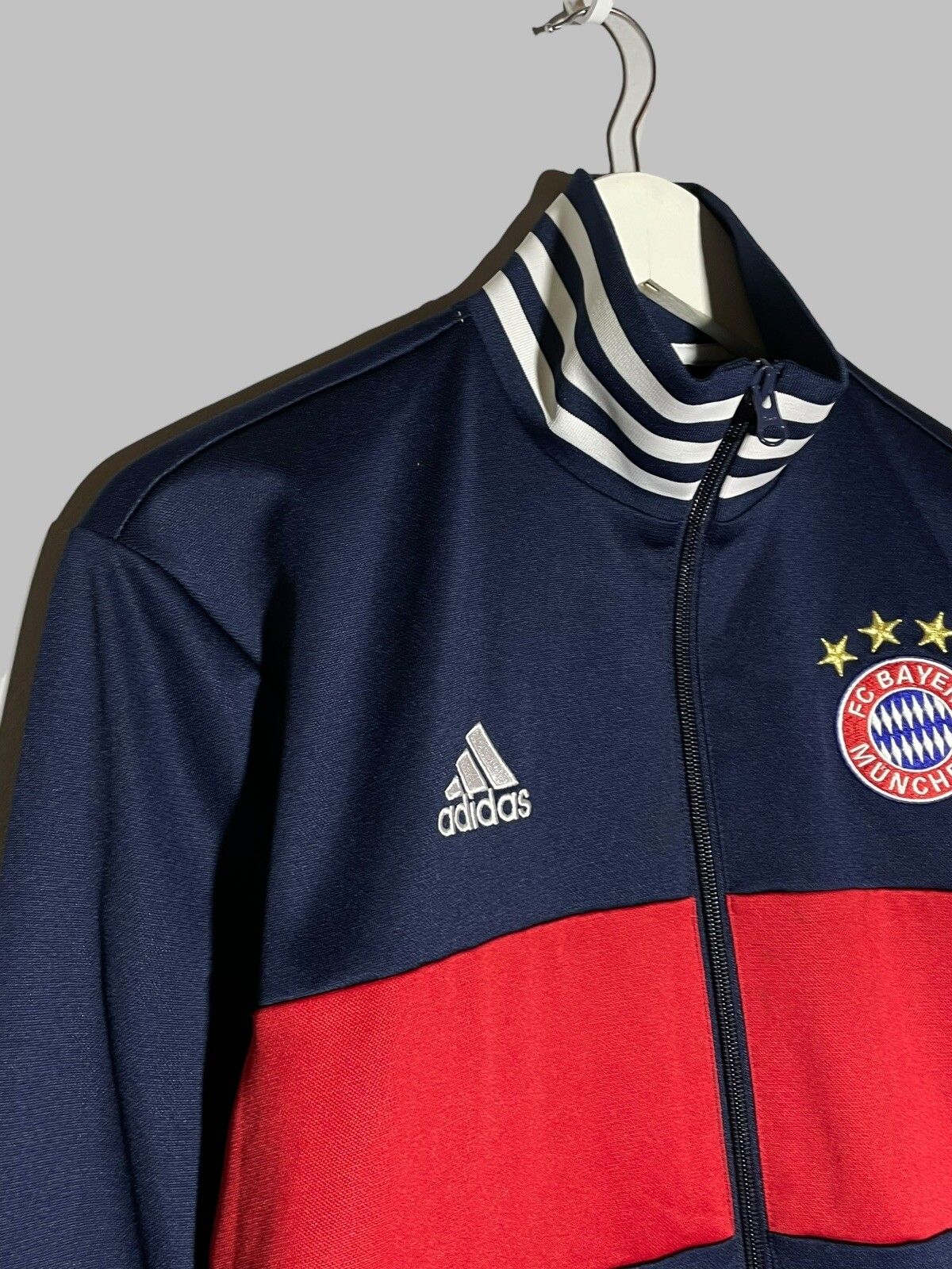 Bayern Munich Adidas 2017 3 Stripes Football  Track Top Full Zip Jacket thumbnail 3