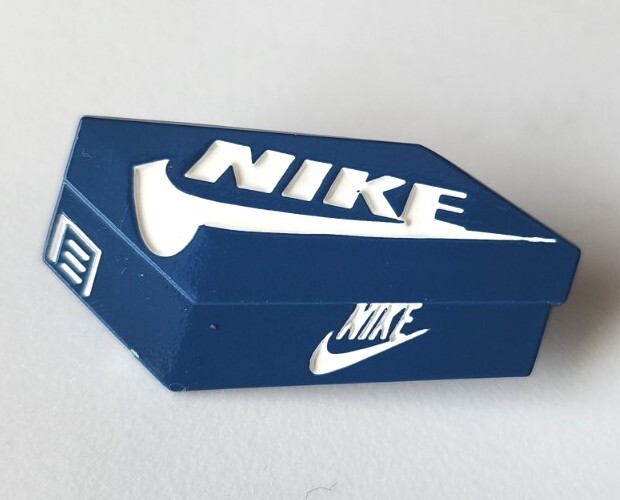 Nike Shoebox Enamel Pin Blue/White | eBay