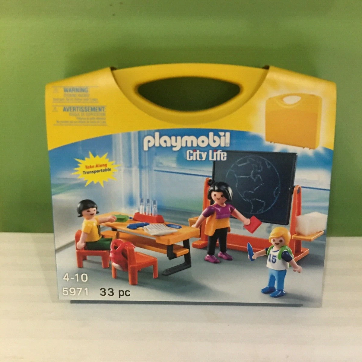 Figurine Playmobil École - Fauteuil Roulant Enfant Bleu Azur Réf. 70542 - Occasion