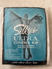 Silkies Pantyhose-Ultra Control Top Ultra Sheer Legs Hose - Misty Grey-Medium