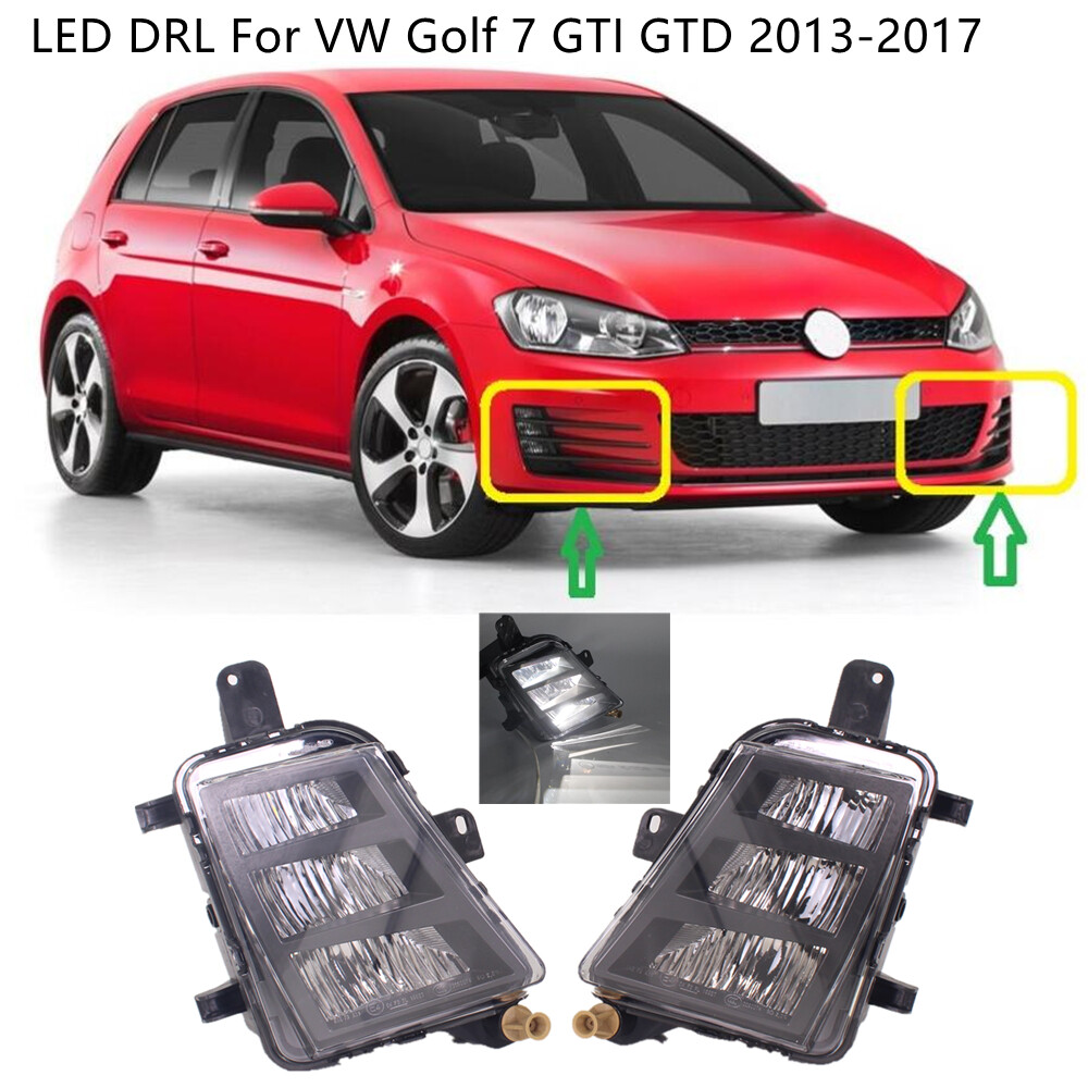 Left & Right Side For VW Golf 7 Mk7 GTI GTD 2012-2017 Front LED