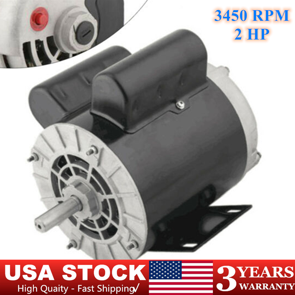 Compressor Duty Electric Motor 2 HP SPL Single Phase 3450 RPM 56 Frame