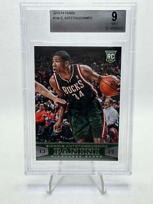 その他 panini GIANNIS ANTETOKOUNMPO RC PSA 8 Giannis Antetokounmpo Autographed 2013 Panini Hoops Rookie Card