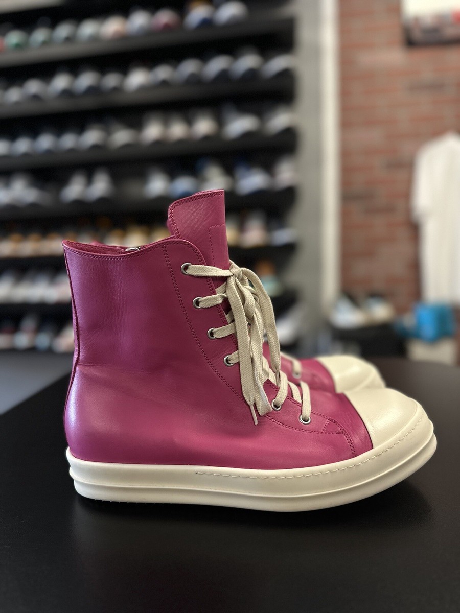 Rick Owens SNEAKERS Side Zip Leather High Top Mens 44EU/11US Rick Owens SNEAKERS Side Zip Leather High Top Mens 44EU/11US