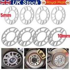 4x 5/10mm Alloy Aluminum Wheel Spacers Shims Spacer Universal 4/5 Stud Car Kit