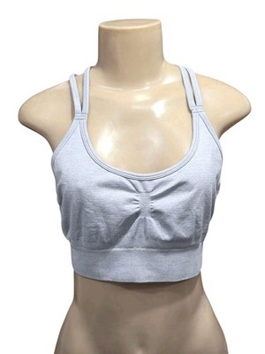 90 Degree by Reflex Women's Sports Bra- Gray Size L