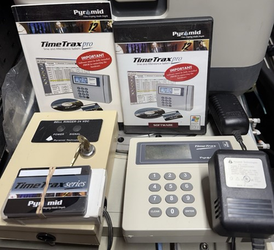 #ad Time Trax Pro Attendance System Bell Ringer 24 VDC 17 Cards $134.99