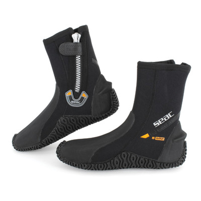 Seac Basic Hd 5 Mm Neoprene Diving Boots Side Zip And Semi-Rigid Sole