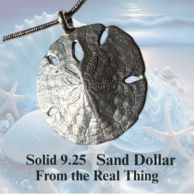 Sand Dollar 925 Anhänger aus dem echten Ding gegossen Natural Art Original von JKL 48