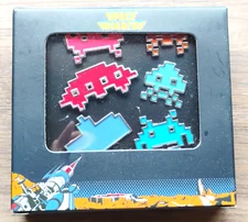 Space Invaders Enamel Lapel Pins Retro Video Game Badge Set (6qty)