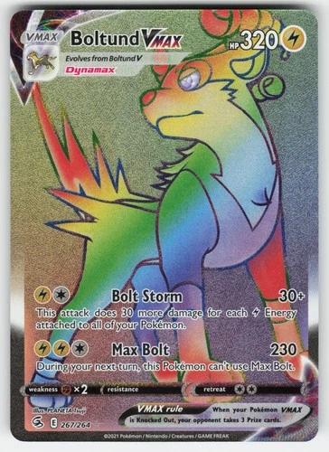 NM   Boltund VMAX   267/264   Fusion Strike   Secret Rare   Pokemon