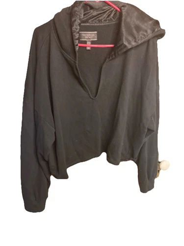 UNDERCOVER Felpa con cappuccio maglione nero ritagliato Victoria's Secret XL