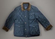 Polo Ralph Lauren Boys Water Repellent Quilted Jacket Corduroy Preppy Navy Blue