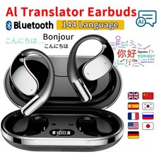 3-In-1 Smart Voice Translation Earbuds 144 Languages Real Time Translator USA