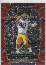 2022 Panini Select Draft Picks - Concourse Devin White #56 Red Lazer Prizm