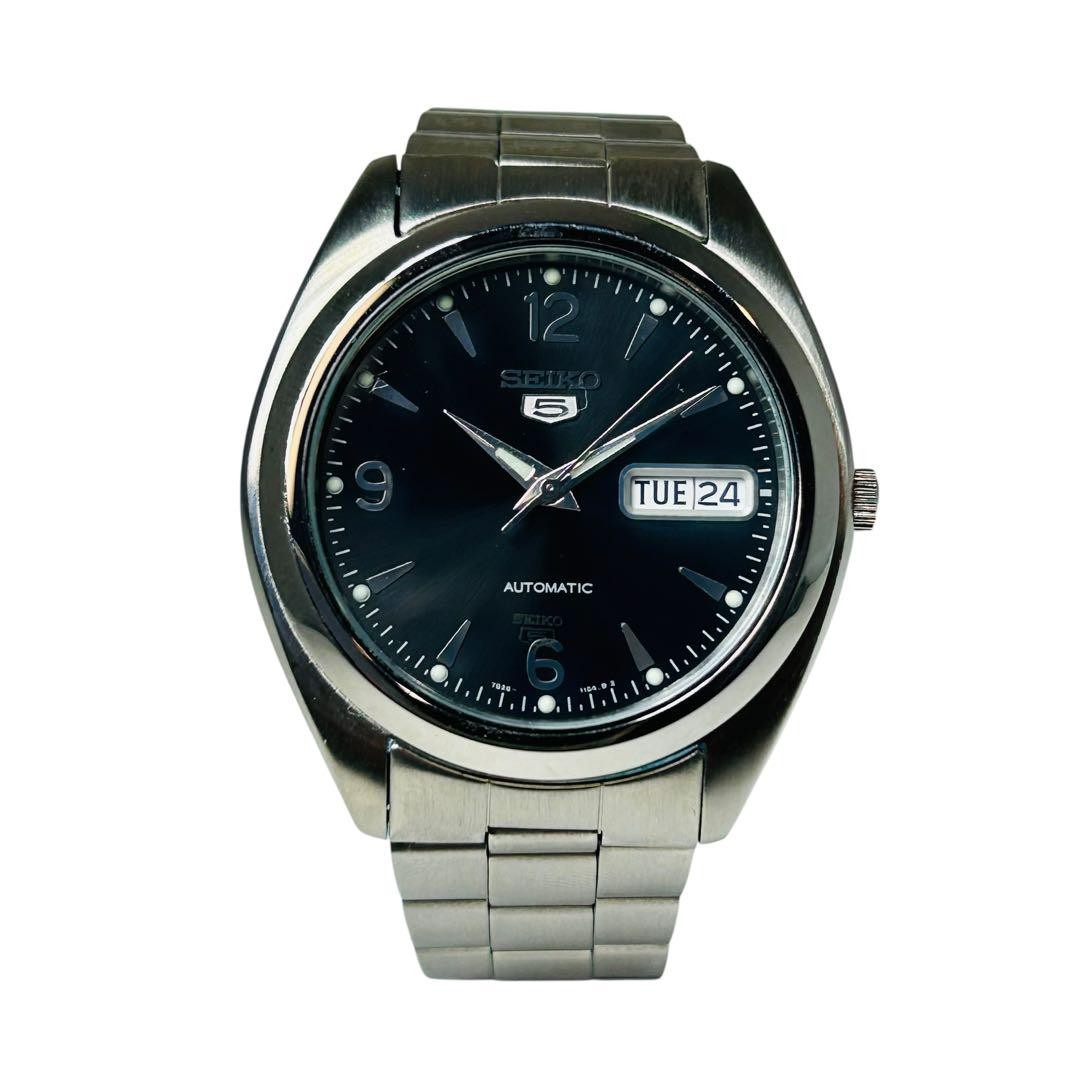 Seiko 5 Automatic Black Dial Watch 7S26-0060 with Self-Winding