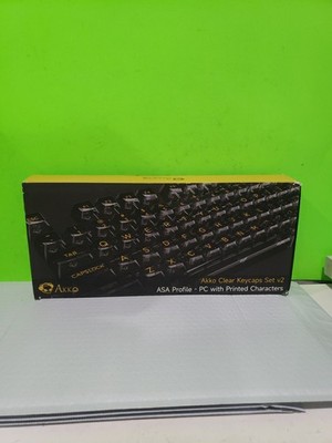 AKKO Black Transparent ASA Profile Keyboard  Keycap Set v2 Open Box 