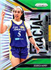 2025 Panini Prizm WNBA #7 Dearica Hamby Fractal Green Prizms