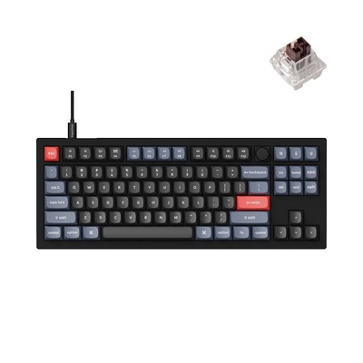 V3 Wired Custom Mechanical Keyboard Knob Version, TKL QMK/VIA Programmable wi...