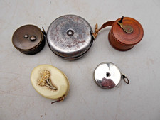 F Job Lot of Antique & Vintage Tape Measure - Rabone & Victorian Treen