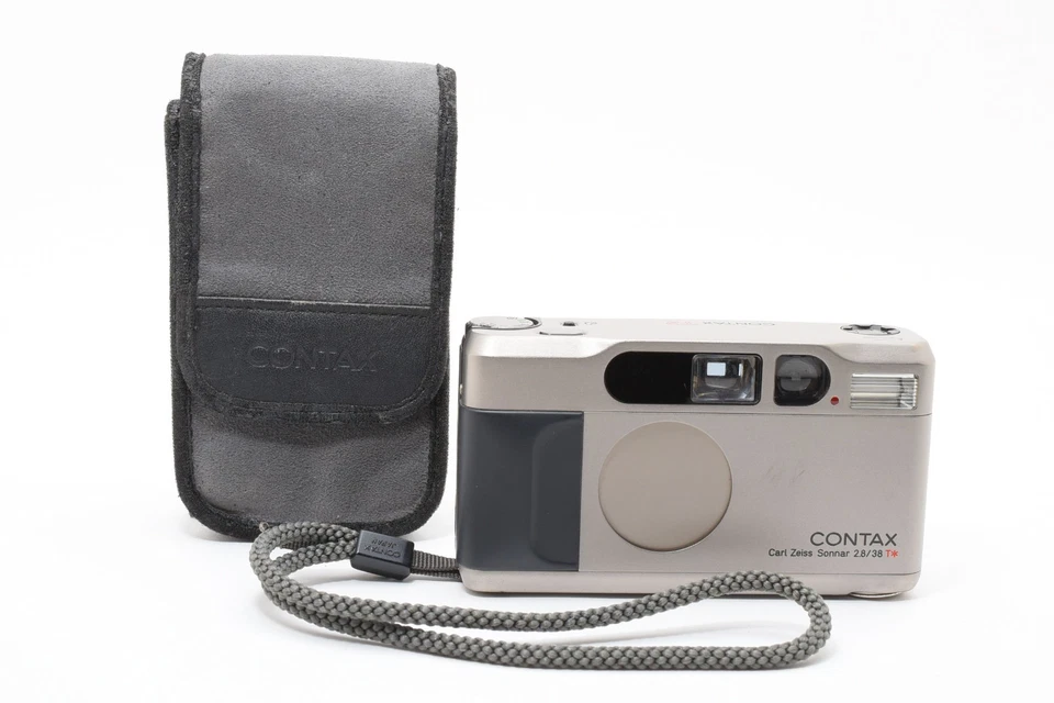 Read! [Exc+5 w/ Case] Contax T2 Titan Silver Point & Shoot Film Camera Japan - Image 2 of 4