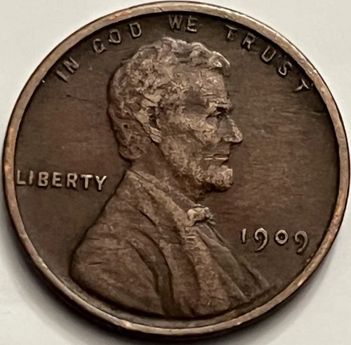 1909 VDB Lincoln Wheat Cent VG-F First Year of Issue JC1385