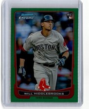 2012 Bowman Chrome #189 Will Middlebrooks Green Refractors