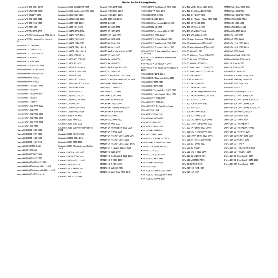 Cerradura llanta moto Tusk 1,40/1,60" para Yamaha YZ250WR 1989-1990 Foto 3 de 4