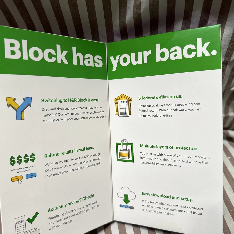 2021 H&R Block Tax Software Deluxe + State 2021 Windows / Mac OS Turbotax 2021 - Image 4 of 4