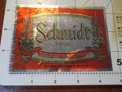 SCHMIDTS Classic foil Logo 4.5'' STICKER decal craft beer brewing brewery NOS E