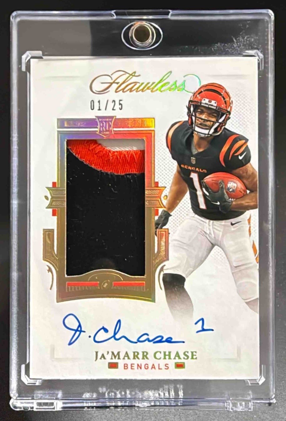 2021 Panini Flawless Ja'Marr Chase Rookie Debut Signatures /25 Auto RC Bengals
