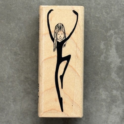 Alextamping Anya Rubber Stamp Ballet Free-Spirit Girl on Pointe Dance Journal