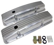 Polished Finned Aluminum Valve Covers Compatible With 19581986 Ch