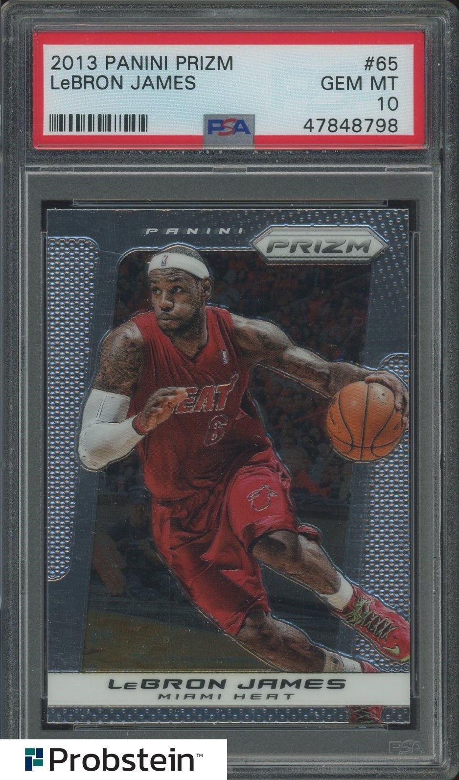 2013 Panini Prizm #65 LeBron James Miami Heat PSA 10 GEM MINT